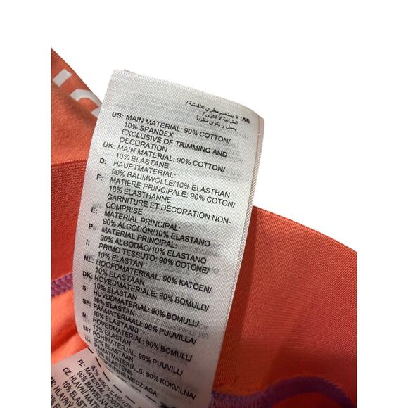 Adidas Women's 7 inch Bike Shorts Peach Orange Active Size Extra Small XS New - Picture 6 of 6